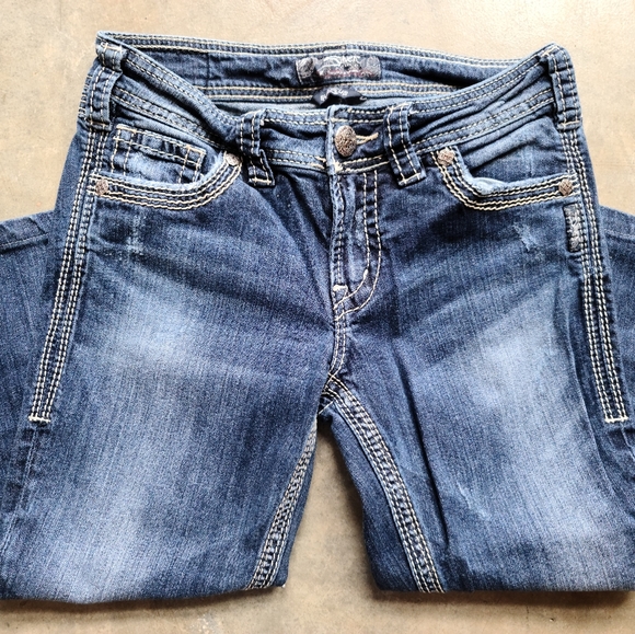 Womans Silver Capris - Picture 2 of 3